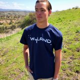 Wyland Signature Screened T-Shirt – Navy Blue