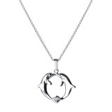 kissing dolphin necklace