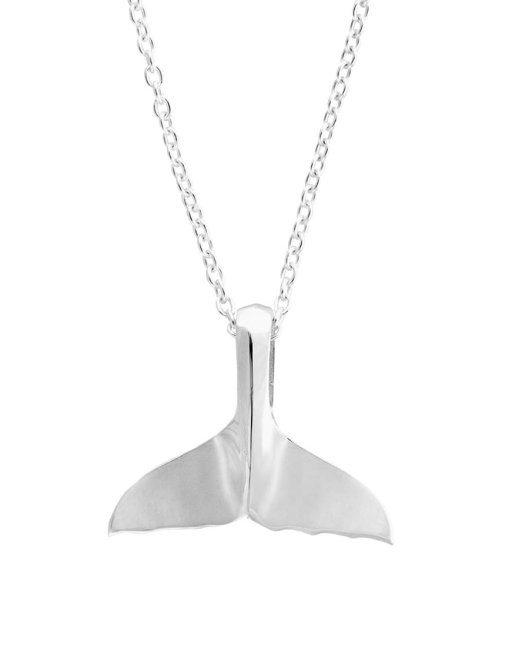 Whale tail necklace with built-in bale.