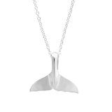 Whale tail necklace with built-in bale.