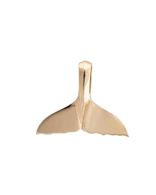 small gold whale tail pendant
