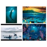 Wyland Fine Art Mini Prints – set of 4