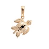 gold sea turtle charm