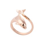 14K Yellow Gold Dolphin Wrap Ring – Choose Size 6, 7 or 8