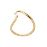 Wyland’s Hand Cast 14K Yellow Gold Cresting Wave Ring