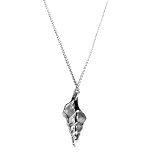 Sterling Silver Sliced-back Conch Shell Necklace