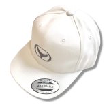 Velcro-back Hat with Wyland’s Iconic Whale Tail – White