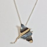 Wyland’s Sterling Silver Manta Ray Necklace with Hidden Bale