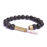 Women’s Lava Bead Bracelet with Hidden Brass Chamber