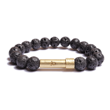 Women’s Lava Bead Bracelet with Hidden Brass Chamber