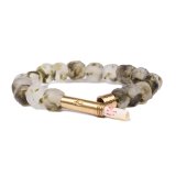 Recycled Glass Bracelet + Hidden Brass Chamber – 3 Color Choices