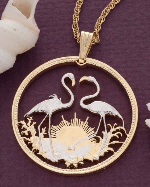 flamingo-pendent-and-necklace-bahamas-coin-jewelry-ethnic-jewelry-hand-cut-coins-coin-jewelry-tropical-jewelry-bird-jewelry-14-5f28555b
