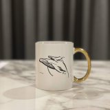 Gold Trim Humpback Whale Mugs – Choose from 4 Designs