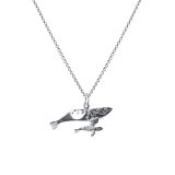 Mother and Baby California Gray Whale Necklace by Wyland