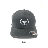 Wyland’s Classic Brushed Twill Whale Tail Hat – Gray or Navy