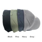 Wyland’s Classic Brushed Twill Whale Tail Hat – Gray or Navy