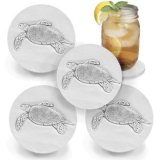 Absorbent Ceramic Sea Life Coasters – Set of 4 Choose a Design