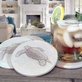 Absorbent Ceramic Sea Life Coasters – Set of 4 Choose a Design