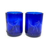 Reimagined Bottles Become Glasses – Set of 2 – Cobalt or Assorted