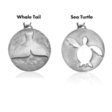 Sterling Silver + Crystal Bead Necklaces – Choose Whale Tail or Sea Turtle