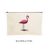 Wyland’s Flamingo Art – Large Canvas Pouches – Choose from 2 Sizes