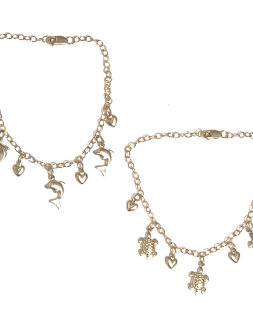 gold charm bracelets
