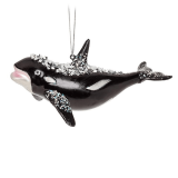 Vintage Inspired Holiday Ornaments w/Sparkle – Orca, Dolphin or Whale