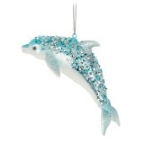 Vintage Inspired Holiday Ornaments w/Sparkle – Orca, Dolphin or Whale