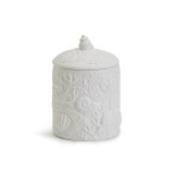 Coral & Shell Sculpted Porcelain Canister w/Soy Candle – Sea Spray Scent