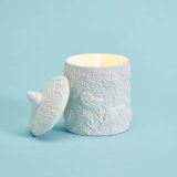 Coral & Shell Sculpted Porcelain Canister w/Soy Candle – Sea Spray Scent