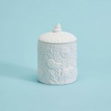 Coral & Shell Sculpted Porcelain Canister w/Soy Candle – Sea Spray Scent