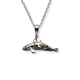 Reintroducing Wyland’s Sterling Silver Mom & Baby Orca Necklace – 20″