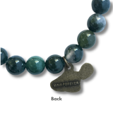 Maui Support Bracelet – Green Agate or Blue Lapis + Bronze Charm