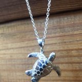 Wyland’s Sterling Silver Soaring Sea Turtle Necklace