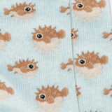 Kid’s Size Puffer Fish Jacquard Socks – Choose from 2 Colors