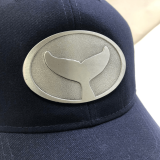 Organic Cotton Whale Tail Metal Emblem Cap – Velcro-back