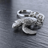 Marine Life Pewter Keychains – Sea Turtle or Whale Tail