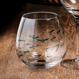 Schooling Fishes Stemless 21oz Wine Glasses – Set of 4