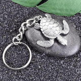 Marine Life Pewter Keychains – Sea Turtle or Whale Tail