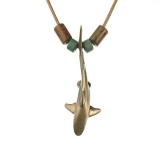 Men’s Reef Shark Necklace by Roland St John – Bronze or Pewter