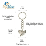 Marine Life Pewter Keychains – Sea Turtle or Whale Tail