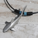 Men’s Reef Shark Necklace by Roland St John – Bronze or Pewter