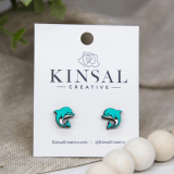 Handmade Carved Wood Earrings – Choose from Several Ocean Animals