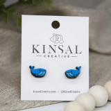 Handmade Carved Wood Earrings – Choose from Several Ocean Animals