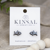 Handmade Carved Wood Earrings – Choose from Several Ocean Animals