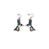 Dangling Hummingbird Enamel Earrings – Gold-tone or Silver-tone