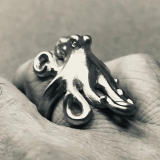 Bold Sterling Silver Octopus Ring by Roland St John