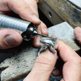 Bold Sterling Silver Shark Wrap Ring by Roland St John