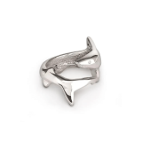 Bold Sterling Silver Shark Wrap Ring by Roland St John