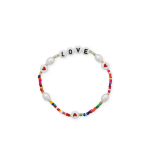 ‘Love’ Beaded Concert Bracelet with Bronze Star Fish Charm